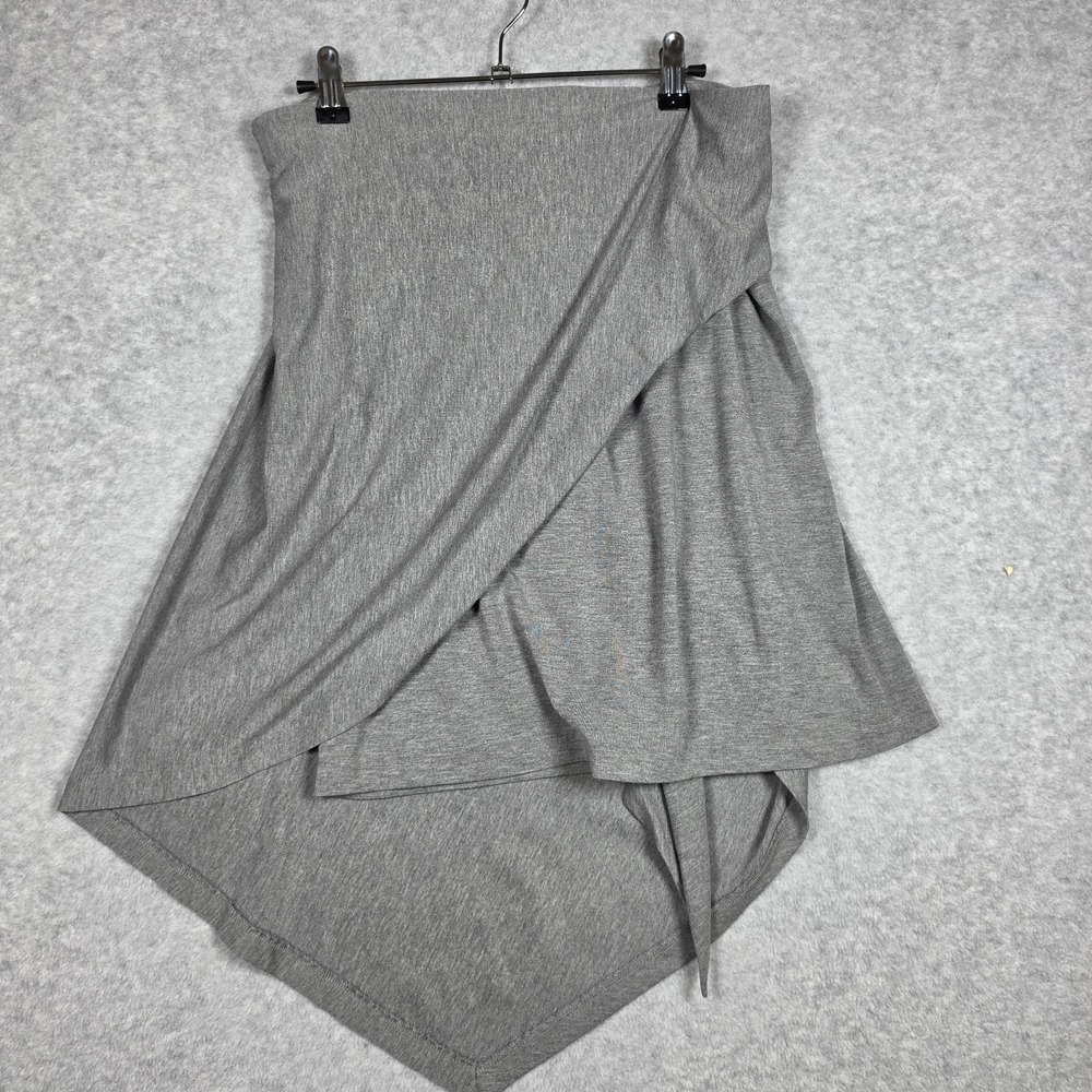 Aritzia Babaton Skirt Womens Sze Large Grey Heather Warm Wrap Bevington Mini NEW